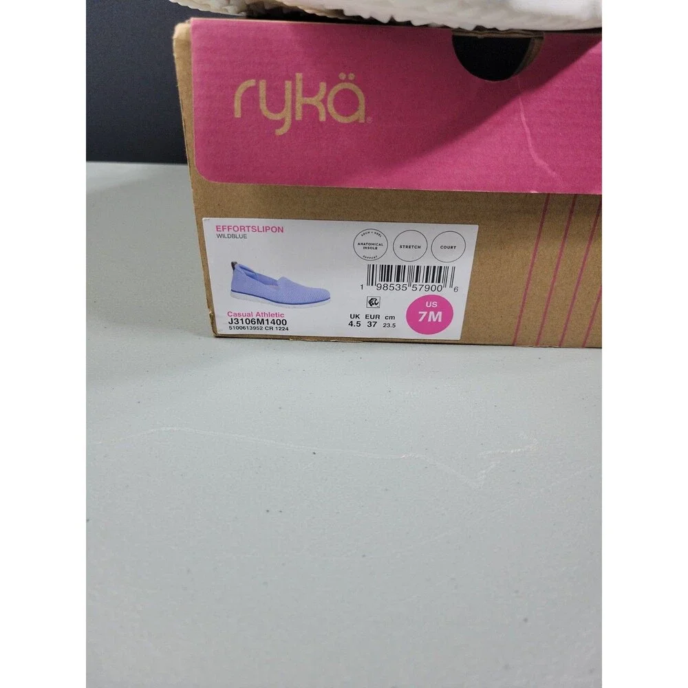 RYKA Effortslipon Women’s 7M  Comfort Slip Ons WildBlue J3106M1400 New